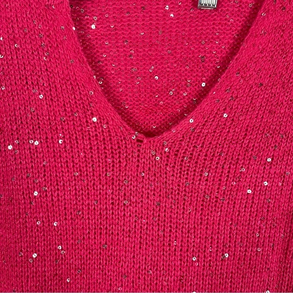 2/$30 Vero Moda Pink Sweater Dress w/ silver sequin size XL NWT - Picture 7 of 12